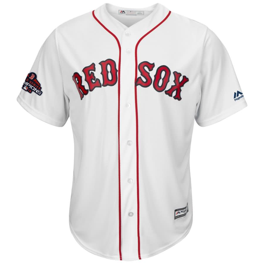 Andrew Benintendi Boston Red Sox Majestic 2018 World Series Champions Team Logo Player Jersey - White