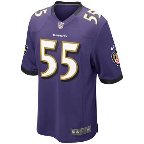 Terrell Suggs Baltimore Ravens Nike Youth Team Color Game Jersey - Purple