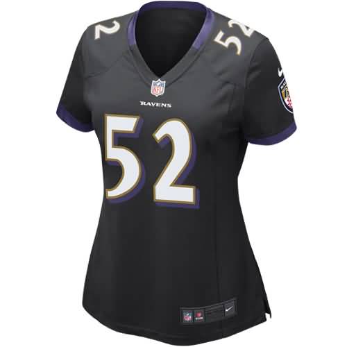 Ray Lewis Baltimore Ravens Nike Women's Game Jersey - Black