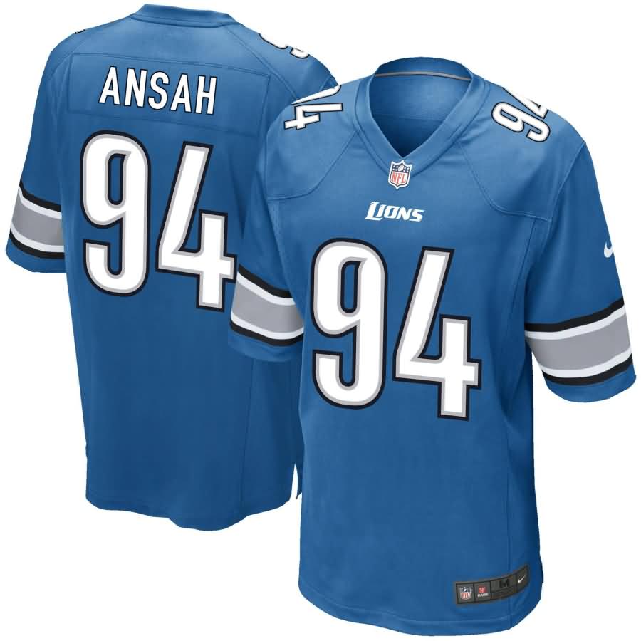 Ezekiel Ansah Detroit Lions Nike Game Jersey - Light Blue