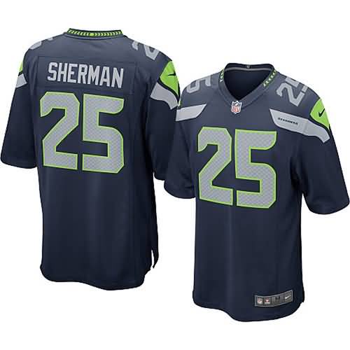 Richard Sherman Seattle Seahawks Nike Game Jersey - College Navy