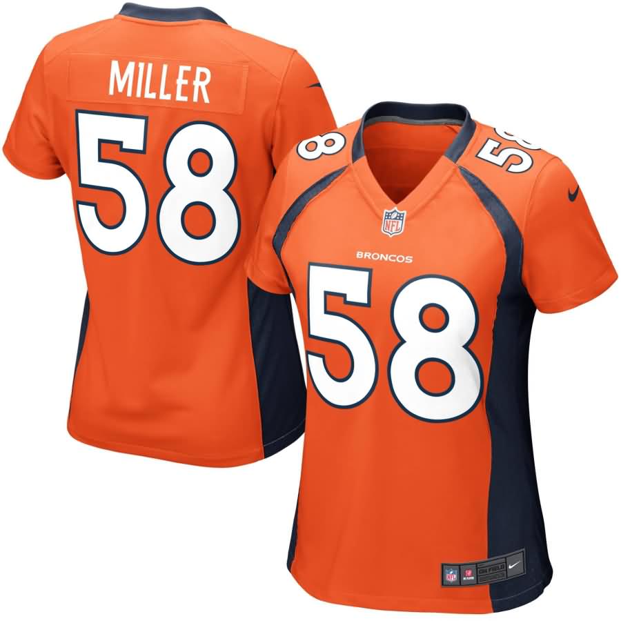 Von Miller Denver Broncos Nike Girls Youth Game Jersey - Orange