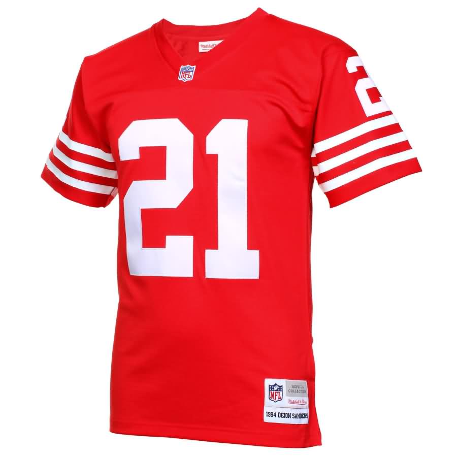 Deion Sanders San Francisco 49ers Mitchell & Ness Retired Player Vintage Replica Jersey - Scarlet