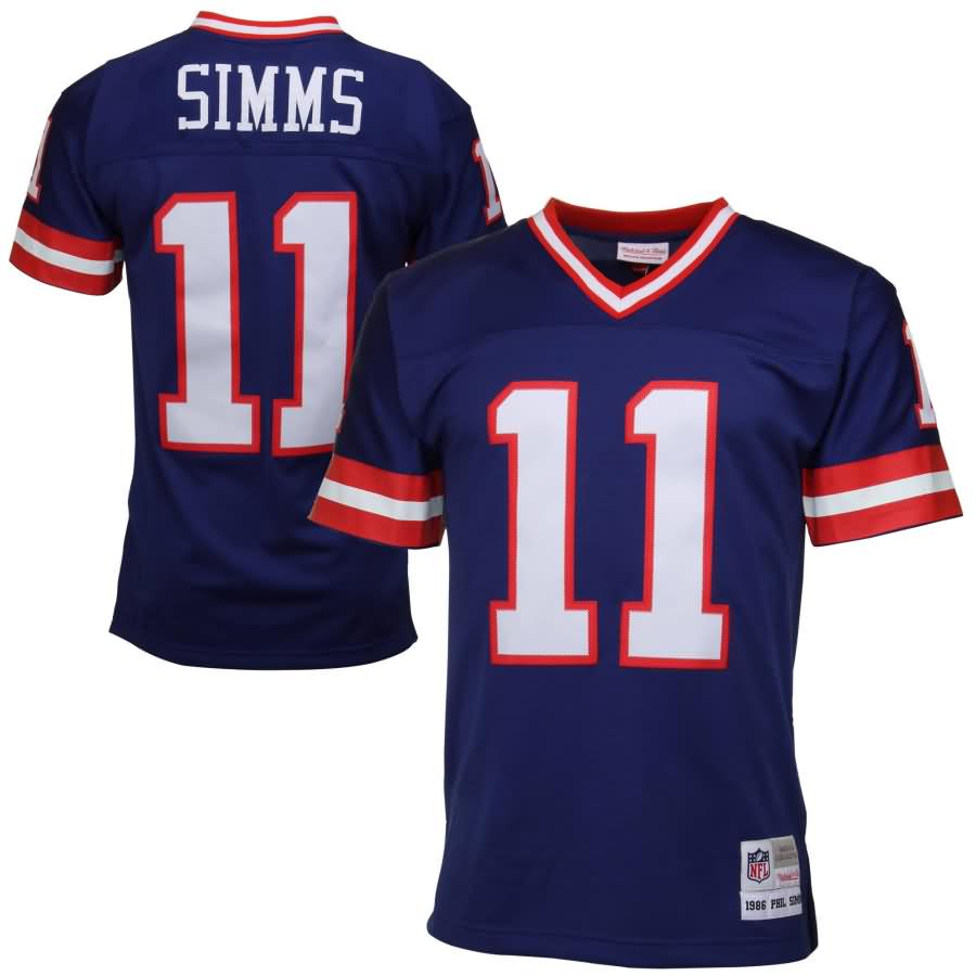 Phil Simms New York Giants Mitchell & Ness Retired Player Vintage Replica Jersey - Royal Blue