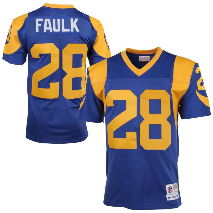 Marshall Faulk St. Louis Rams Mitchell & Ness 1999 Retired Player Vintage Replica Jersey - Royal Blue/Yellow