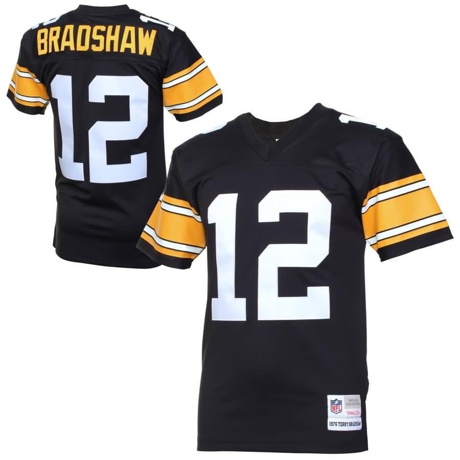 Terry Bradshaw Pittsburgh Steelers Mitchell & Ness Retired Player Vintage Replica Jersey - Black