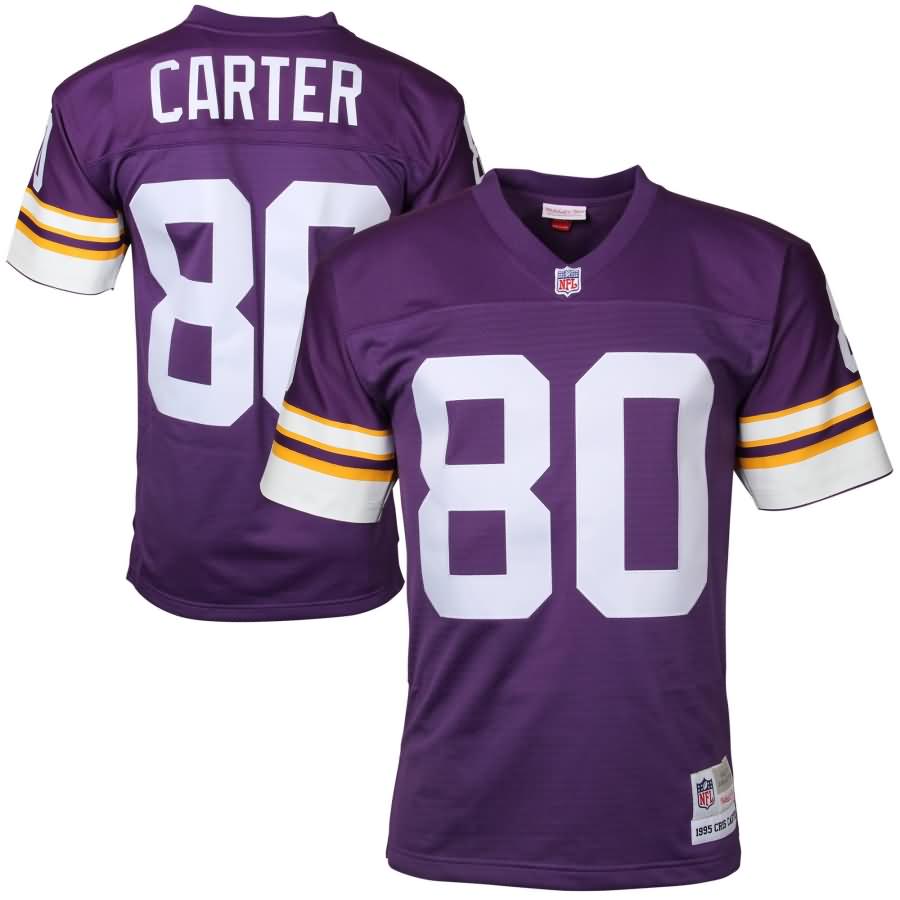 Cris Carter Minnesota Vikings Mitchell & Ness Retired Player Vintage Replica Jersey - Purple