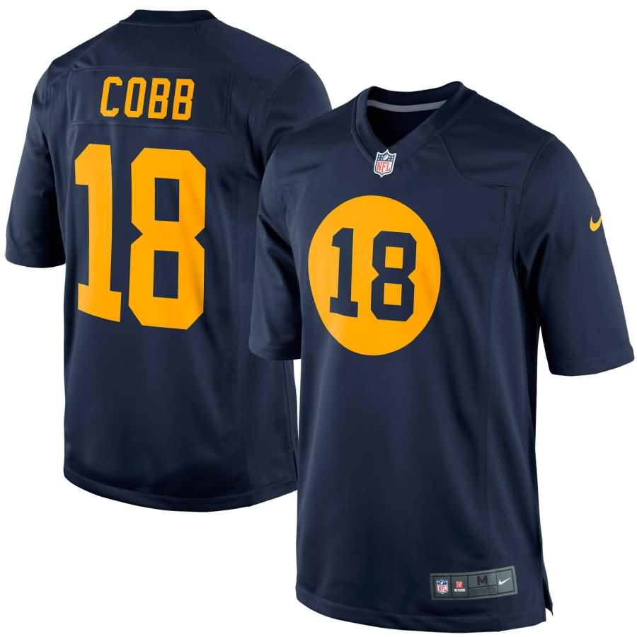 Randall Cobb Green Bay Packers Nike Throwback Limited Jersey - Navy Blue