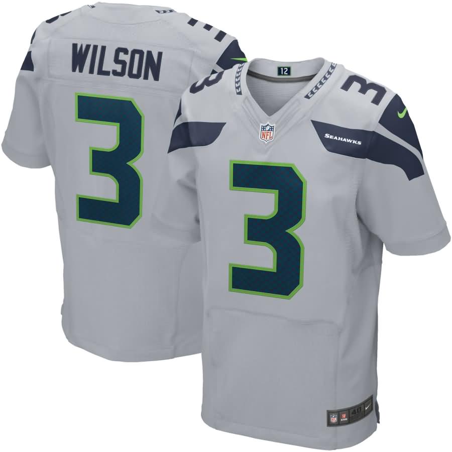 Russell Wilson Seattle Seahawks Nike Elite Jersey - Gray
