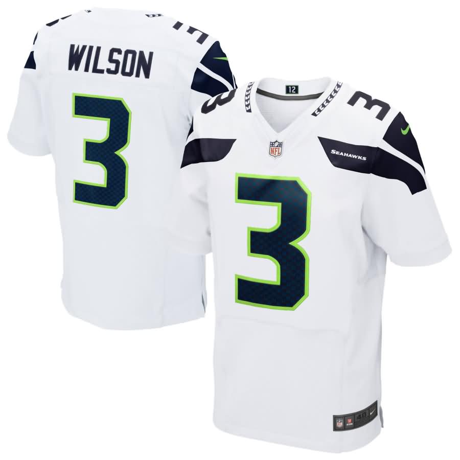 Russell Wilson Seattle Seahawks Nike Elite Jersey - White