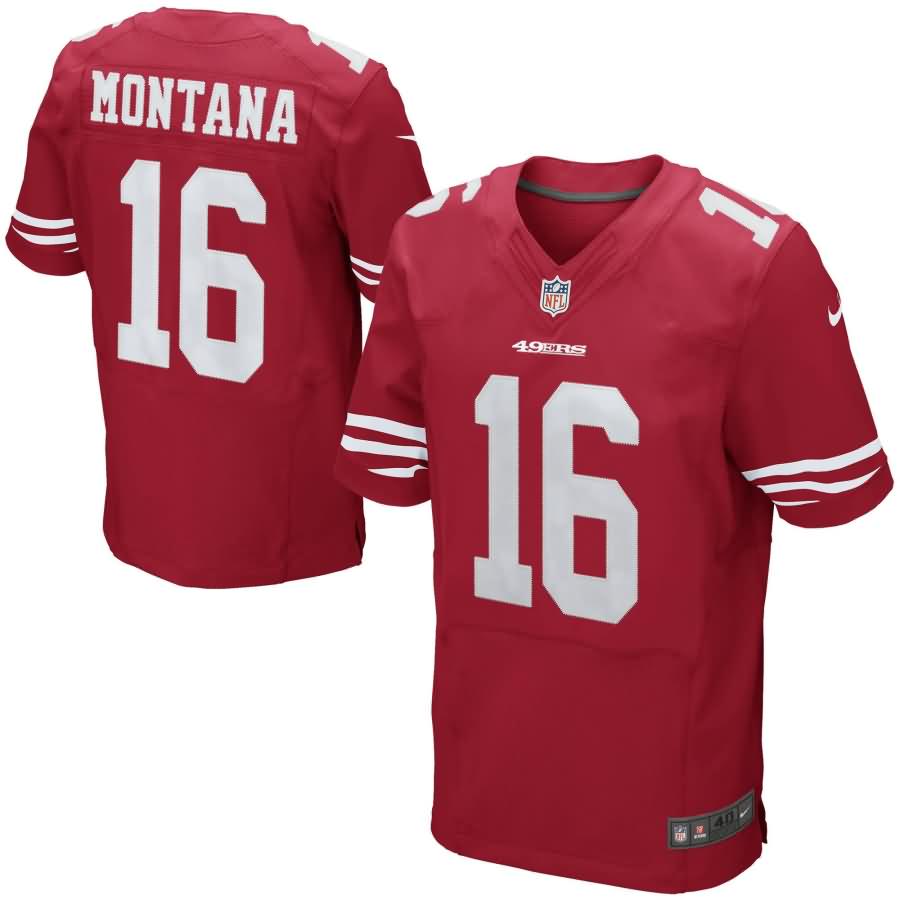 Nike Joe Montana San Francisco 49ers Retired Elite Jersey - Scarlet