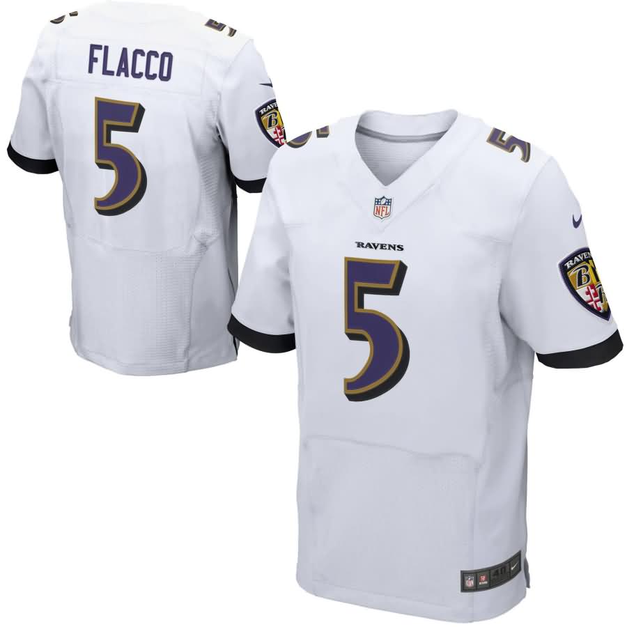 Joe Flacco Baltimore Ravens Nike Elite Jersey - White