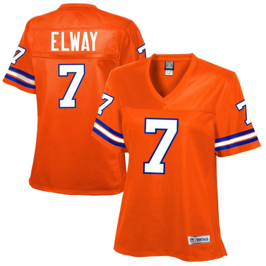 John Elway Denver Broncos Women's Retired Player Jersey - Orange