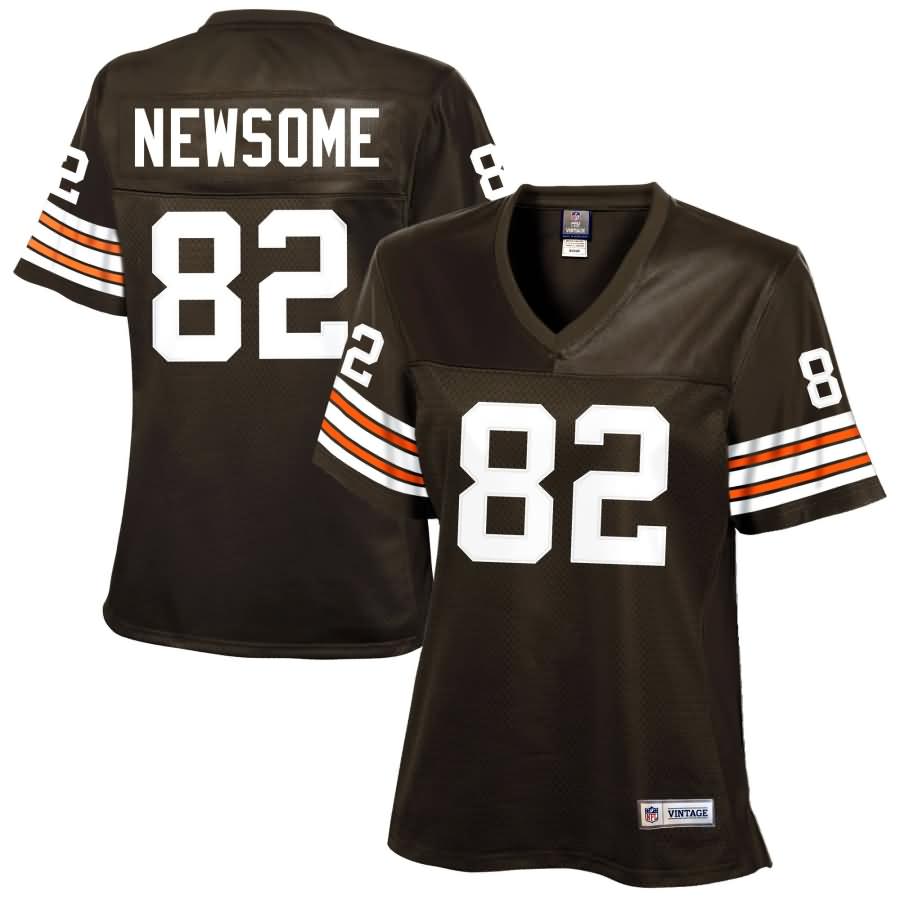 Ozzie Newsome Cleveland Browns Historic Logo Women's Retired Player Jersey - Brown