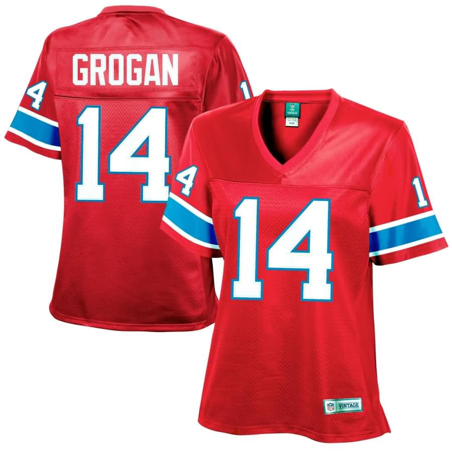 Steve Grogan New England Patriots Women's Retired Player Jersey - Red