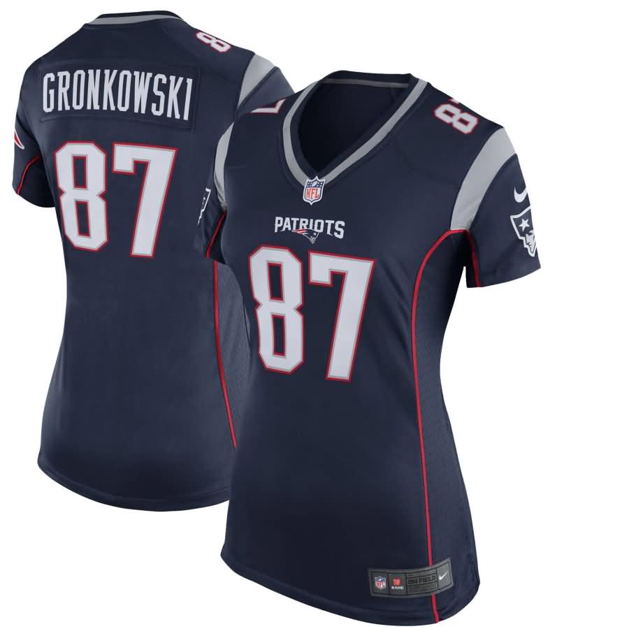 Rob Gronkowski New England Patriots Nike Women's Game Jersey - Navy Blue
