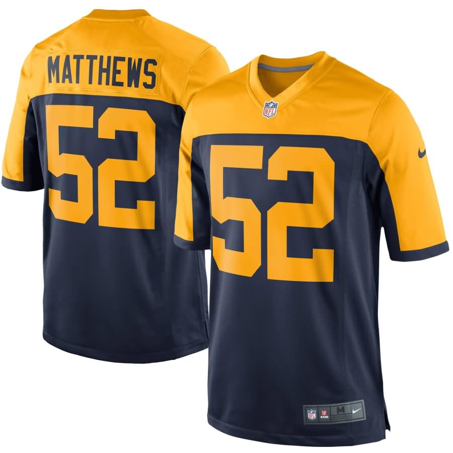 Clay Matthews Green Bay Packers Nike Youth Alternate Game Jersey - Navy Blue