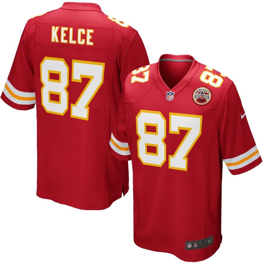 Travis Kelce Kansas City Chiefs Youth Nike Team Color Game Jersey - Red