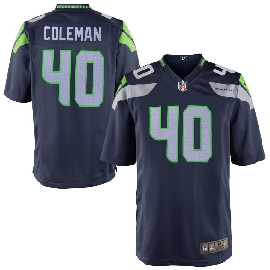Derrick Coleman Seattle Seahawks Youth Nike Team Color Game Jersey - Navy Blue