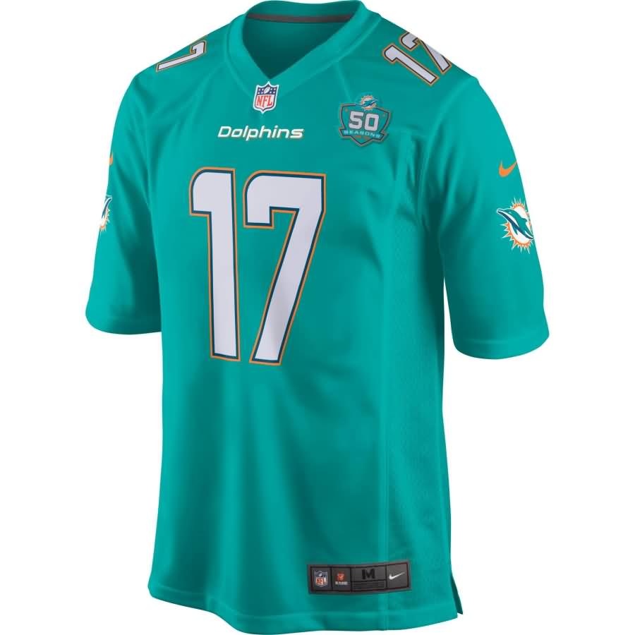 Ryan Tannehill Miami Dolphins Nike Team Game 2015 NFL Patch Jersey - Aqua