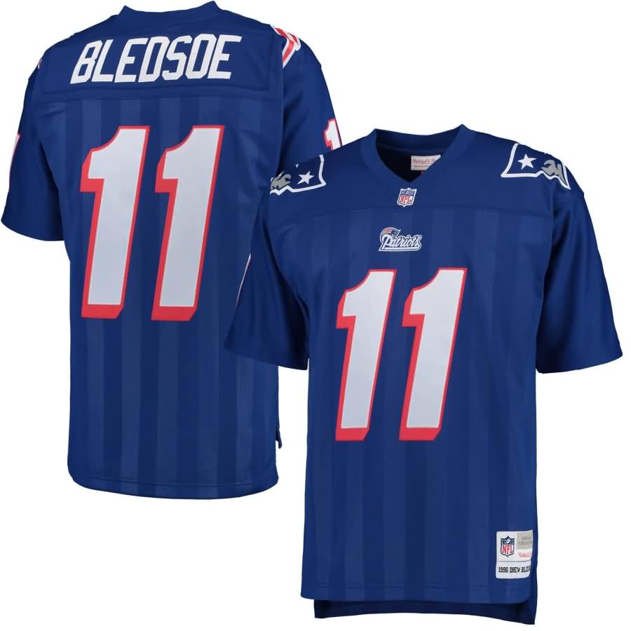 Drew Bledsoe New England Patriots Mitchell & Ness Retired Player Replica Jersey - Royal