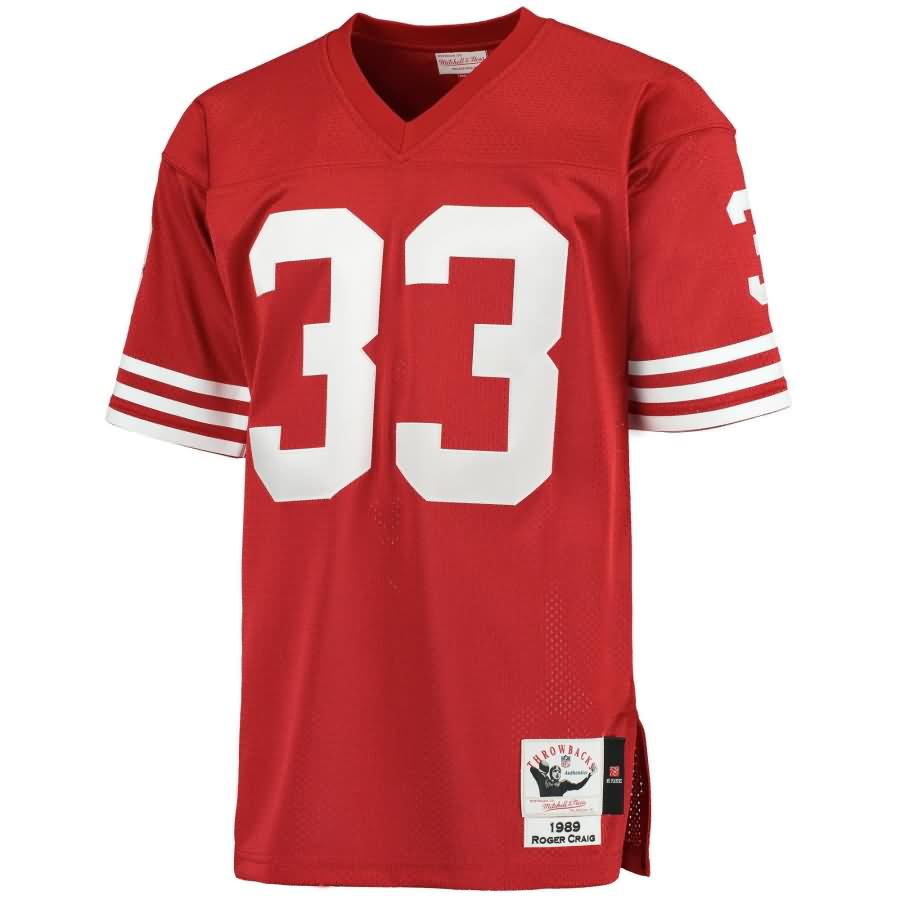 Roger Craig San Francisco 49ers Mitchell & Ness 1989 Throwback Authentic Jersey - Scarlet