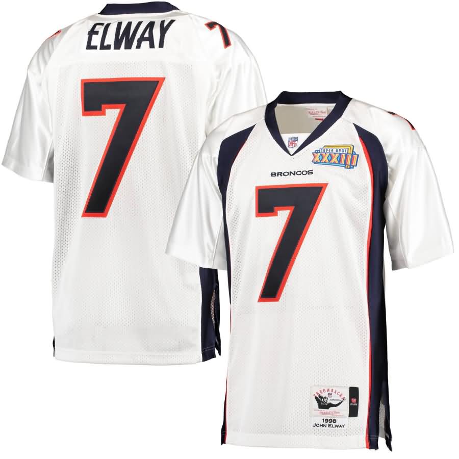 John Elway Denver Broncos Mitchell & Ness 1998 Throwback Authentic Jersey - White