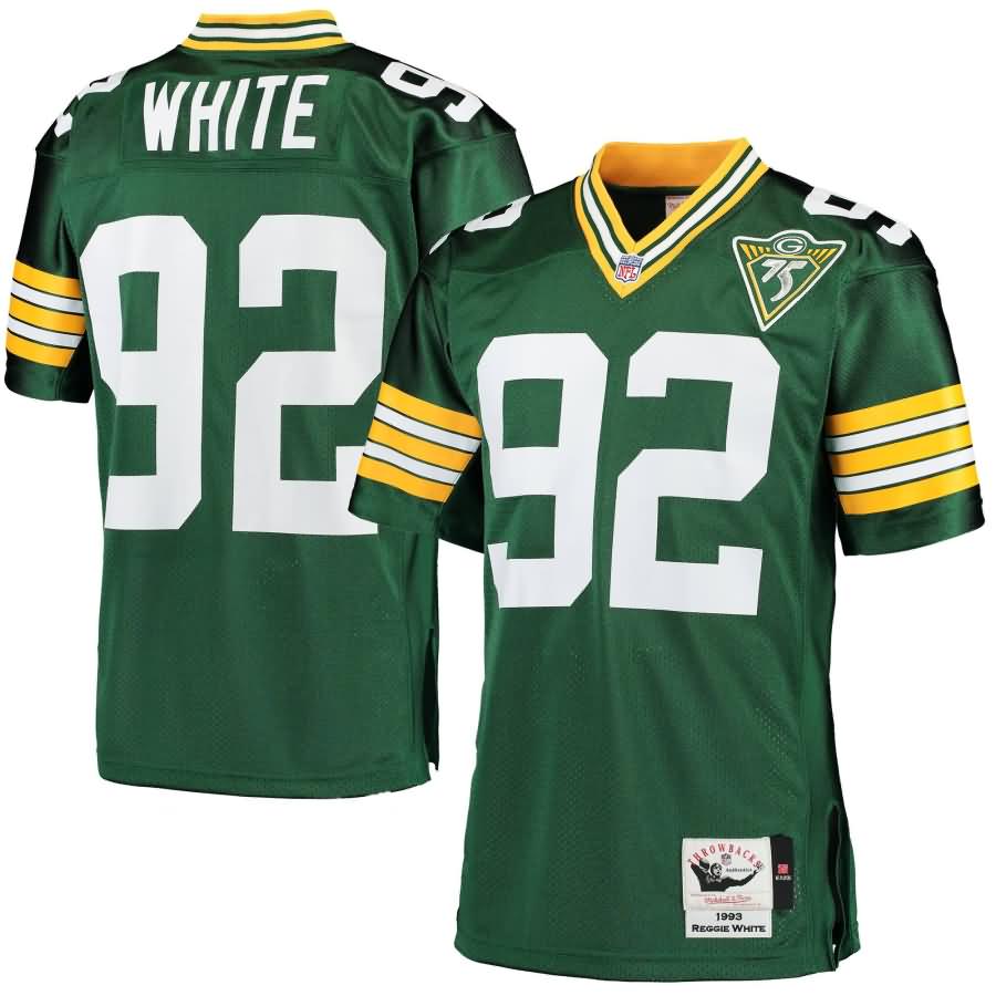 Reggie White Green Bay Packers Mitchell & Ness 1993 Throwback Authentic Jersey - Green