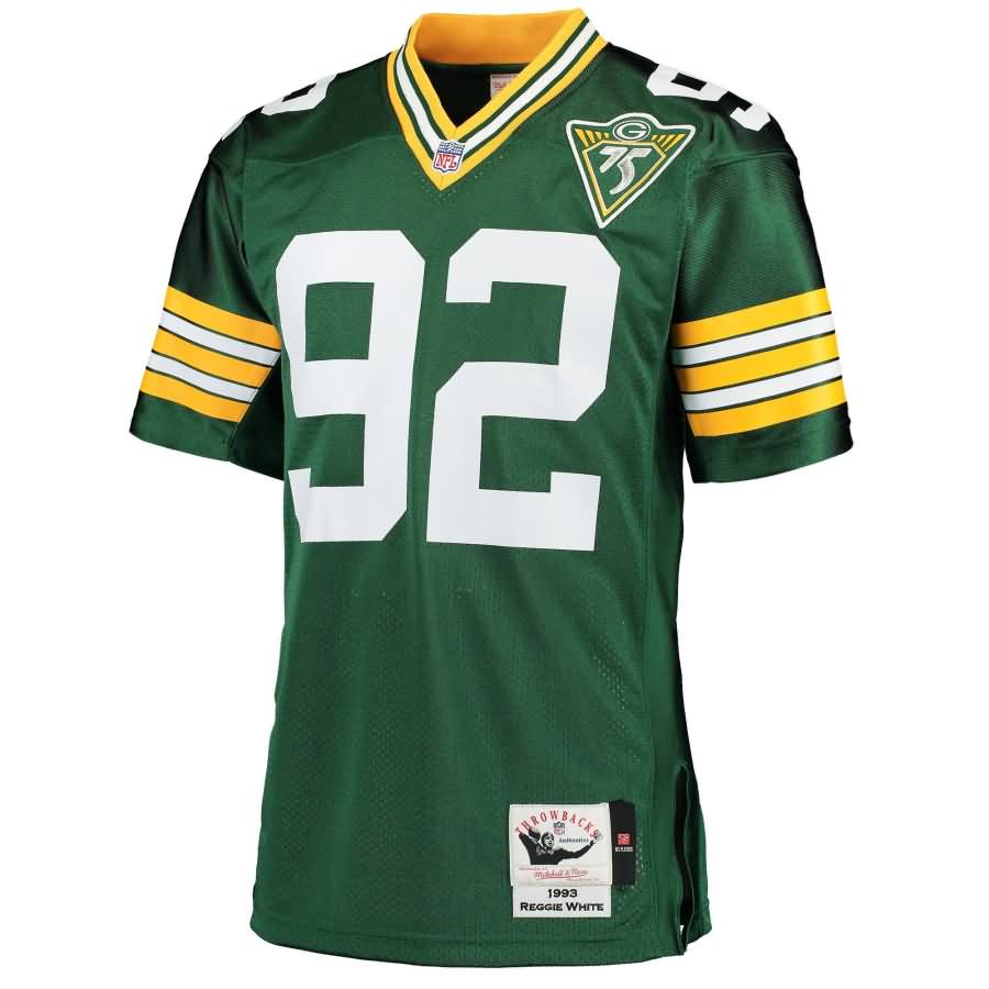 Reggie White Green Bay Packers Mitchell & Ness 1993 Throwback Authentic Jersey - Green