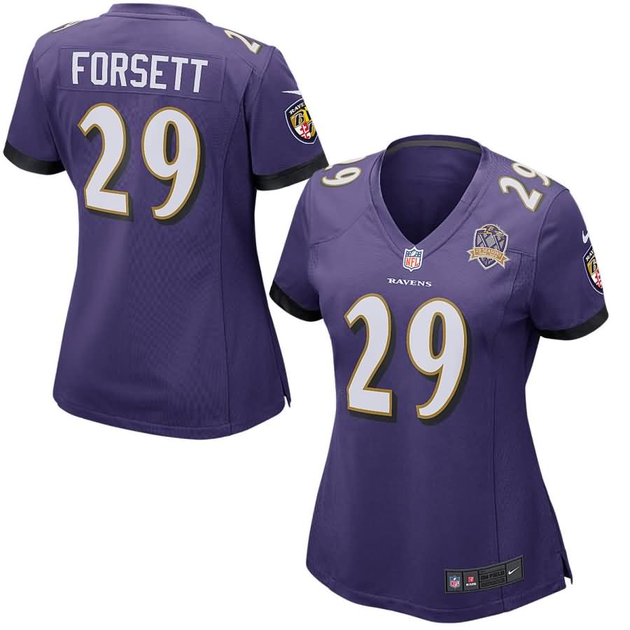 Justin Forsett Baltimore Ravens Nike Women's Patch Game Jersey - Purple