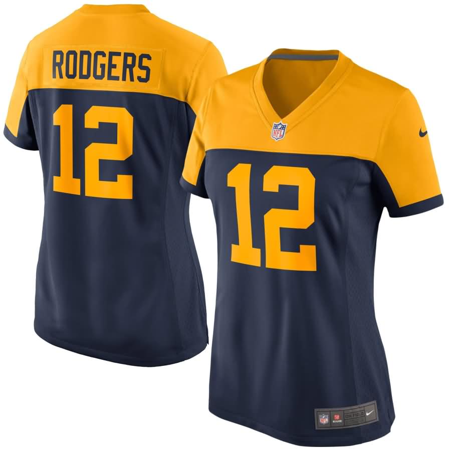 Aaron Rodgers Green Bay Packers Nike Women's Alternate Game Jersey - Navy