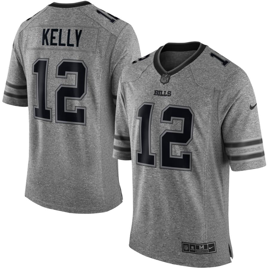 Jim Kelly Buffalo Bills Nike Gridiron Gray Limited Jersey - Gray