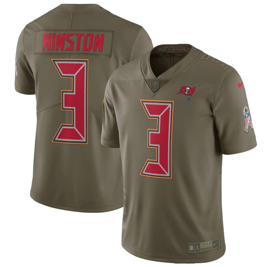 Jameis Winston Tampa Bay Buccaneers Nike Salute to Service Limited Jersey - Olive