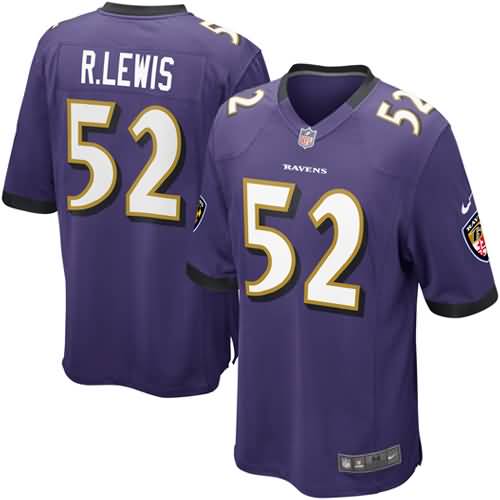 Nike Ray Lewis Baltimore Ravens Youth Game Jersey - Purple