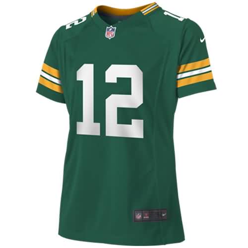 Aaron Rodgers Green Bay Packers Nike Girls Youth Game Jersey - Green