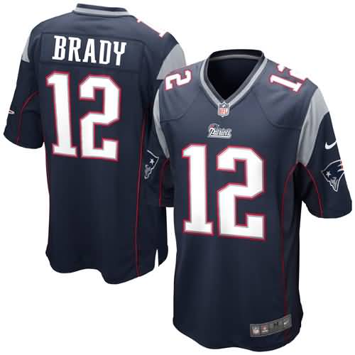 Tom Brady New England Patriots Nike Game Jersey - Navy Blue