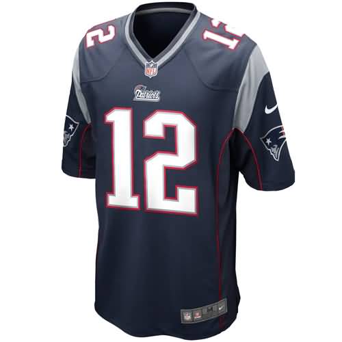 Tom Brady New England Patriots Nike Game Jersey - Navy Blue