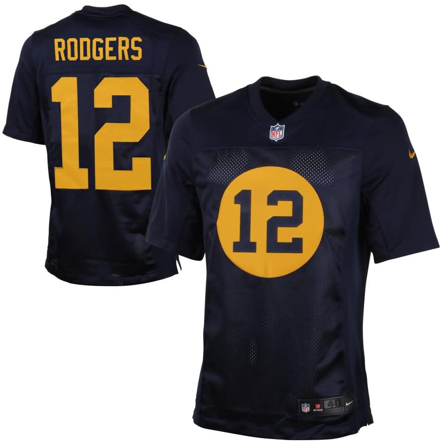 Aaron Rodgers Green Bay Packers Nike Elite Jersey - Navy Blue