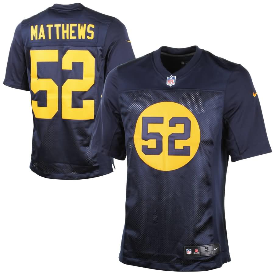 Clay Matthews Green Bay Packers Nike Elite Jersey - Navy Blue