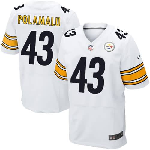 Troy Polamalu Pittsburgh Steelers Nike Elite Jersey - White