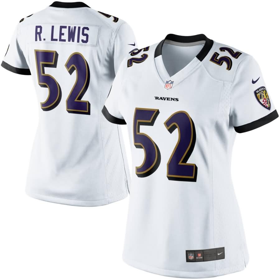 Ray Lewis Baltimore Ravens Nike Women's Game Jersey - White