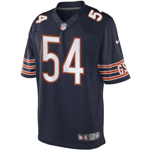 Brian Urlacher Chicago Bears Nike Team Color Limited Jersey - Navy Blue