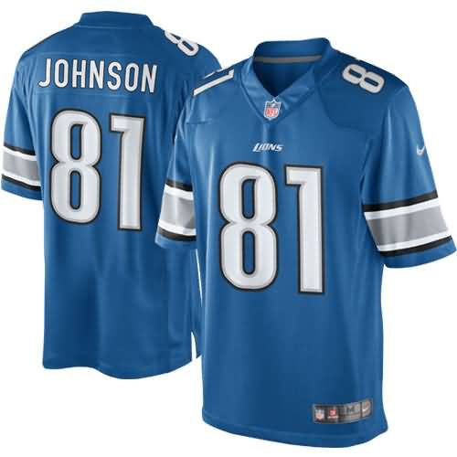 Calvin Johnson Detroit Lions Nike Team Color Limited Jersey - Light Blue