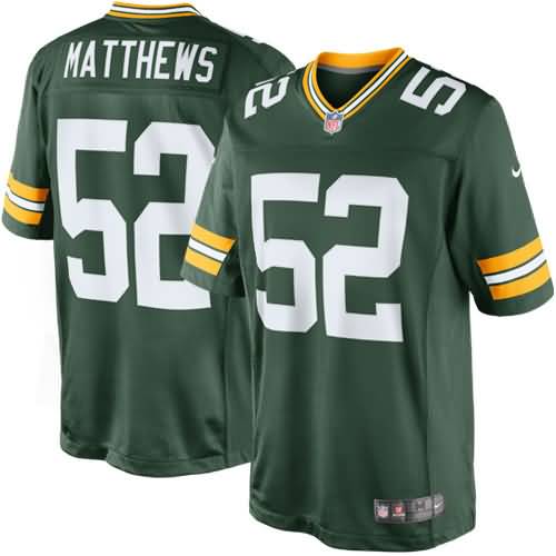 Clay Matthews Green Bay Packers Nike Team Color Limited Jersey - Green