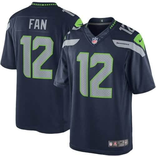 12s Seattle Seahawks Nike Team Color Limited Jersey - College Navy
