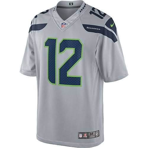 12s Seattle Seahawks Nike Alternate Limited Jersey - Gray