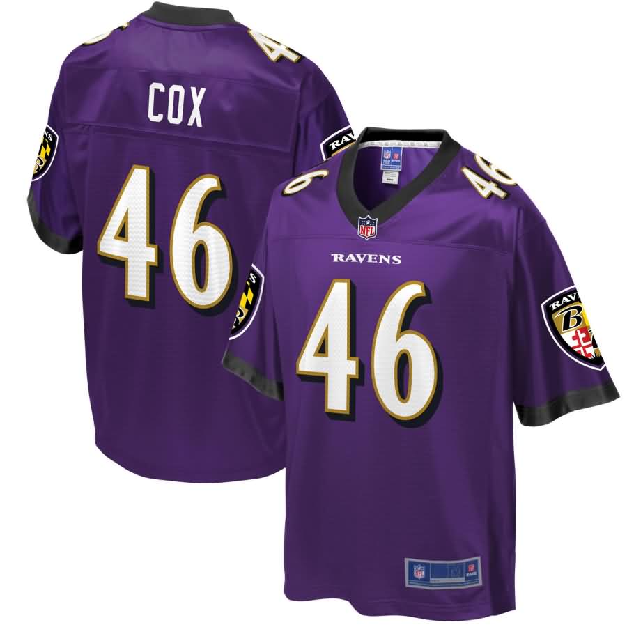 NFL Pro Line Men's Baltimore Ravens Morgan Cox Team Color Jersey