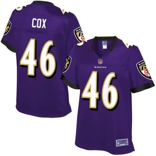 NFL Pro Line Women's Baltimore Ravens Morgan Cox Team Color Jersey
