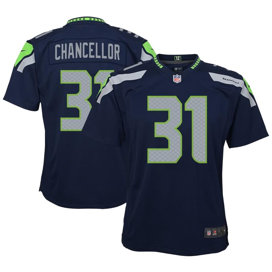 Kam Chancellor Seattle Seahawks Nike Youth Team Color Game Jersey - College Navy