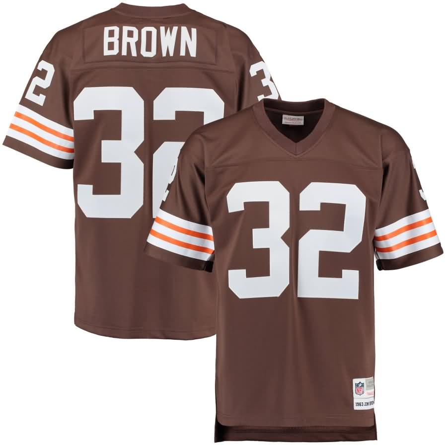 Jim Brown Cleveland Browns Mitchell & Ness Retired Player Replica Jersey - Brown